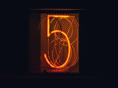 five electronic numeral